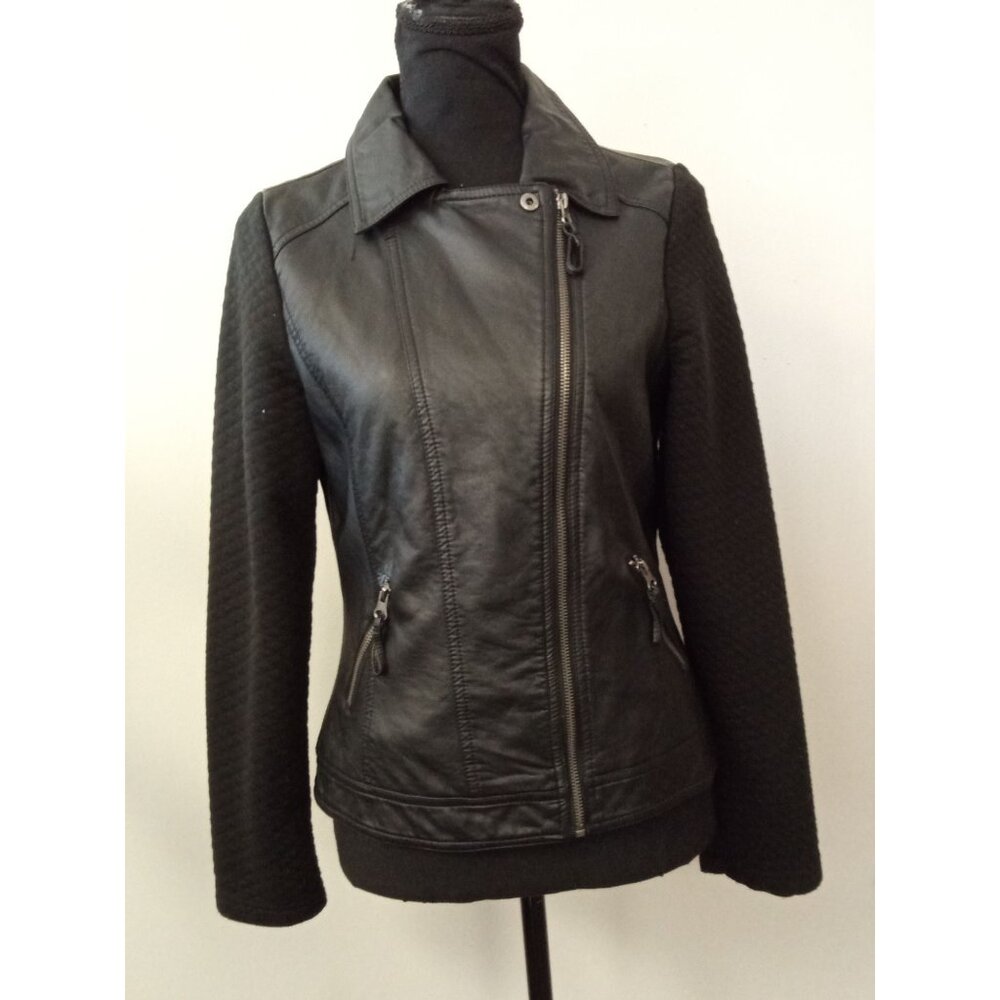 Juniors Size Black Cherokee Faux Leather Jacket Size XL
